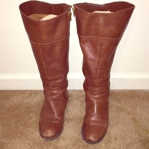 Audrey Brooke wide calf leather riding boots